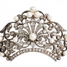 Cubic Zircon Pearl 925 Sterling silver Brooch Ornamental pin For Her Cubic Zircon Pearl 925 Sterling silver Brooch Ornamental pin For Her