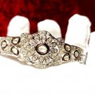 Rosecut Diamond Polki Silver Bracelet, Diamond Bracelet, Woman's Bracelet