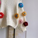 Women's Three-dimensional Flower Sweater Cardigan