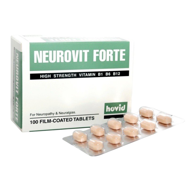 100 Tablets Neurovit Vit B1, B6 & B12 Numbness, Tingling & Nerve Relief