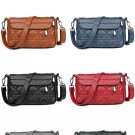 Women's Shoulder Bag - Washed Soft Leather, Diamond Embossed, Large Capacity, Waterproof