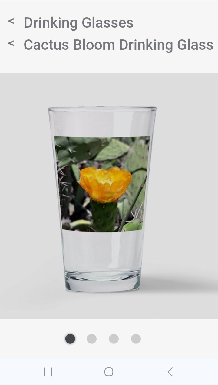 Cactus Bloom Water Glass