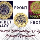 Luxe Style: 3 Opulent Versace Embroidery Designs Pack!