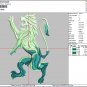 Unleash the Roar: Geordano Lion Embroidery Design in 3 Sizes!
