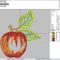Fresh and Funky: Cool Apple Embroidery Design for Trendy Stitching! (9 sizes)