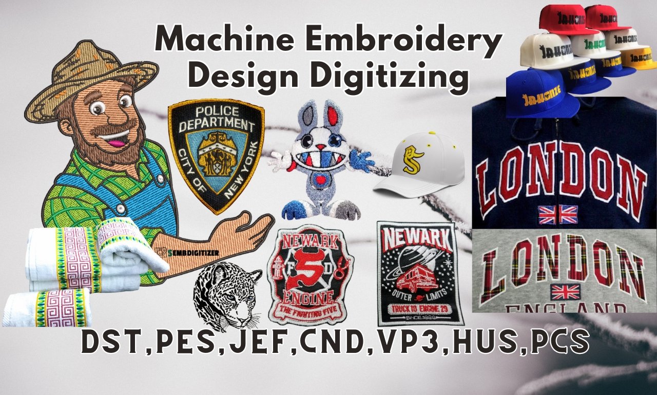 I will digitize custom 3dpuff,applique,chenille embroidery design