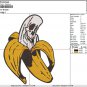 Spooktacular Stitching: Scary Banana Embroidery Design for Halloween Fun! 13 sizes