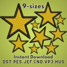 Shine Bright: Sparkling Star Embroidery Design Digitized in Perfect Stitches!
