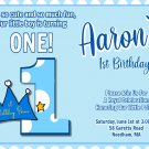 Prince Birthday Invitations, Lil Prince 1st Birthday, Invites, Personalized Invitations