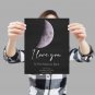 Moon Gift Personalized Poster, Half Moon, Gift, Moon Phases, DIGITAL DELIVERY