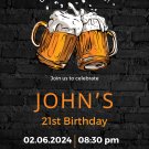 Birthday Invitations Printed Personalized INVITATIONS, Customized Invites Qty 10