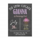 Printed Birthday Invitation, Personalized INVITATIONS, Lil' Cupcake Qty 30