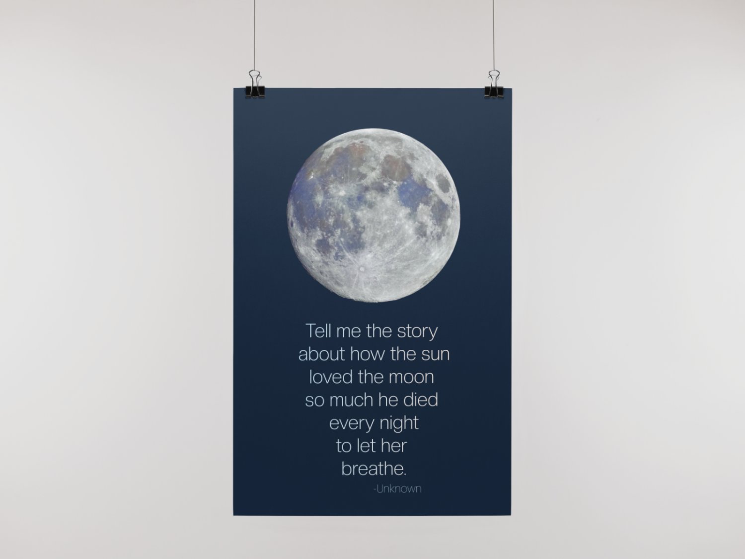Moon Poster Print, Full Moon Posters, Moon quote Print, Moon Poster quote
