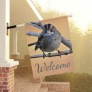 Decorative House Flag White - Throated Sparrow Bird Size 24.5'' × 32''