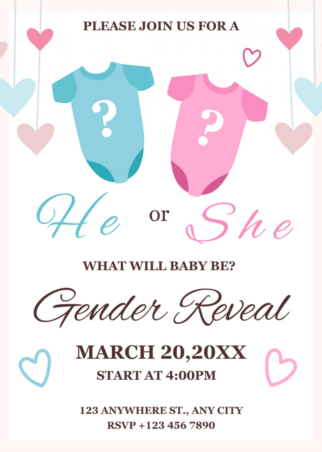 Gender Reveal | Printable Personalized | Invitation DIGITAL | Baby Shower