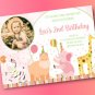 Birthday Invites| Printable Personalized | Invitation DIGITAL | Animals Invites