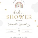 Printed Baby Shower Invitation, Personalized INVITATIONS, Baby Shower Qty 50