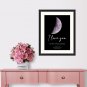 Moon Poster Personalized Poster Print, Half Moon, Gift, Moon Maps, Moon Phases