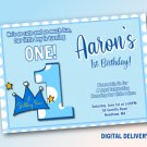 Prince 1st Birthday | Printable Personalized | Invitation DIGITAL