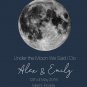 Moon Personalized Poster Print, Half Moon, Gift, Moon Maps