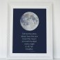 Moon Poster Print, Full Moon Posters, Moon quote Print, Tell me the story