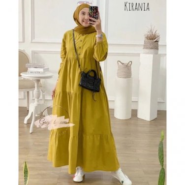 knee length dresses for ladies Satin Lantern Sleeve Abaya Kaftan Muslim Maxi Dress – Abayaya main image 0