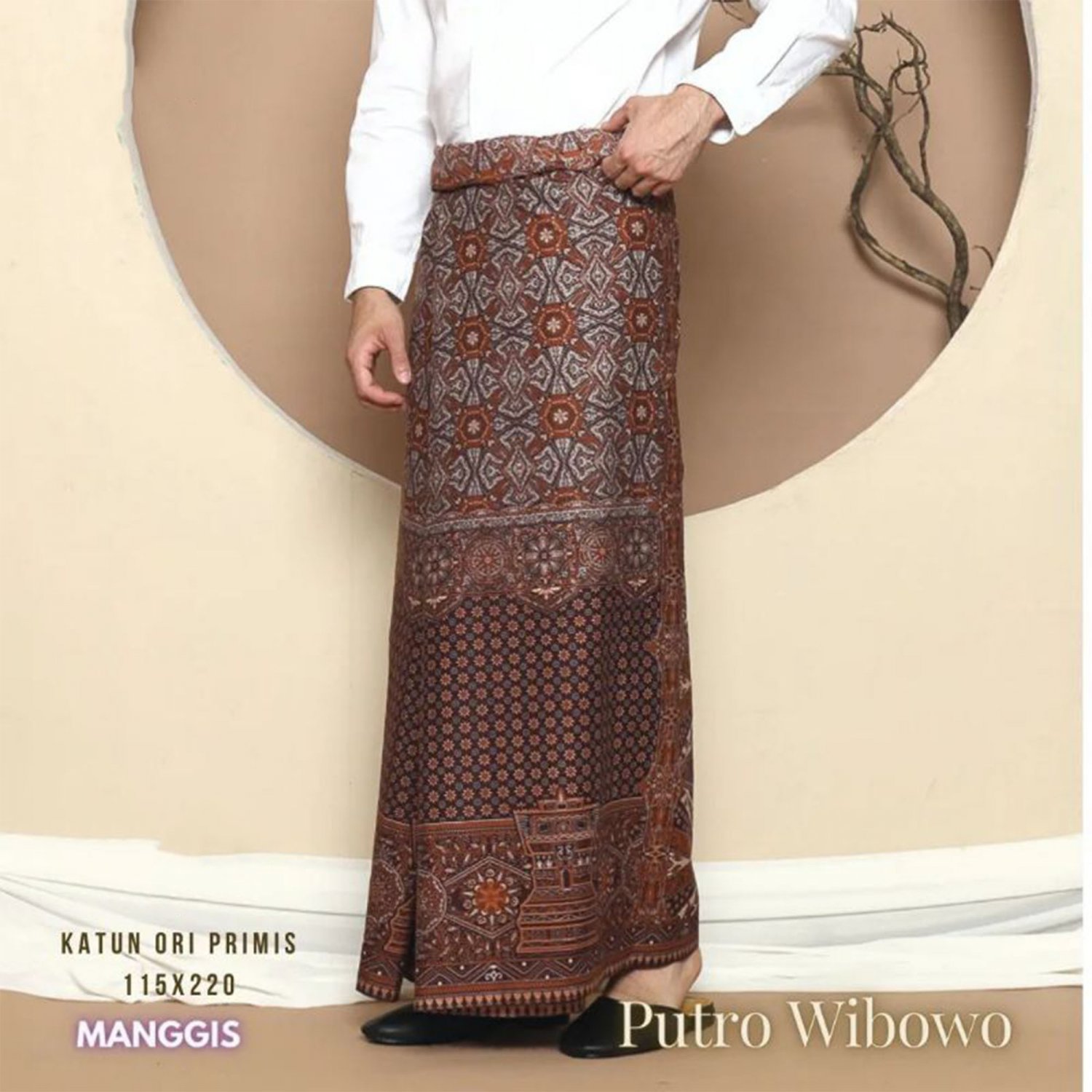 Putro Wibowo Al-Hazmi Motif Batik Sarong Primis Cotton Material,Batik Sarong,Sarong Manggis