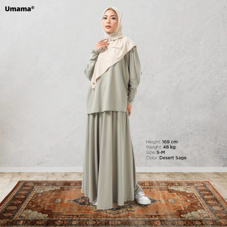 Muslim Daily Sports Clothing Basic Collection - Desert Sage,Blouse