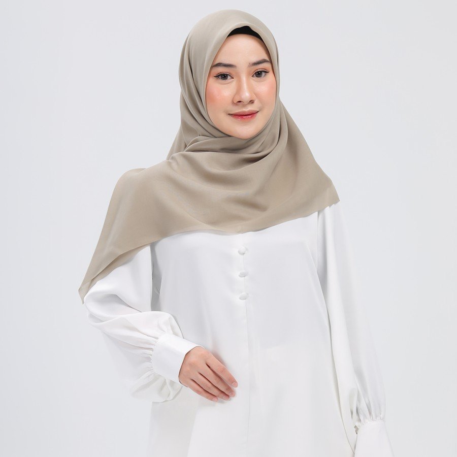 Klara's Rectangular Plain Veil Green TPX Muslim Outfit
