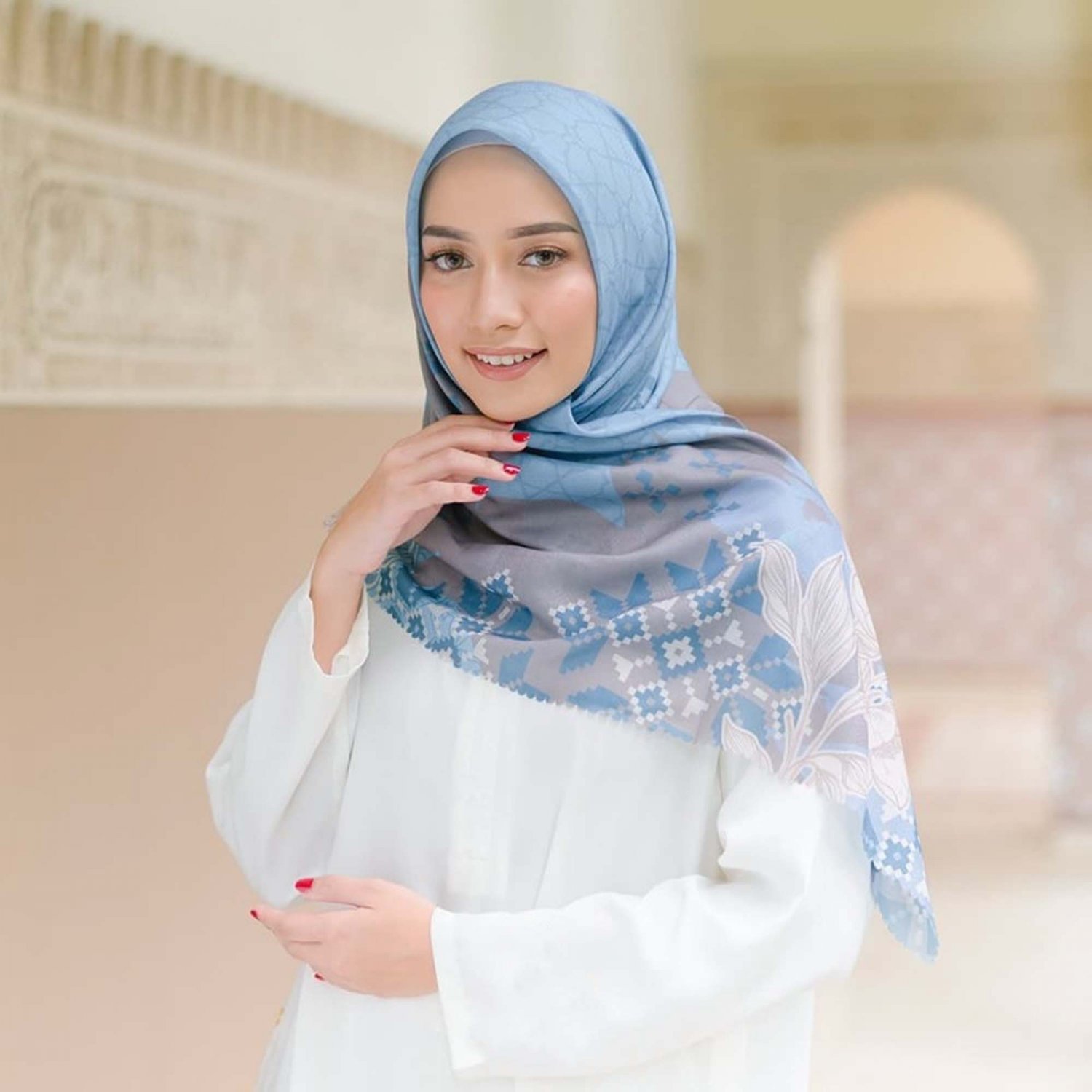 Rectangular Voal Ultrafine Lasercut Olive Twilight Hijab Elegance in the Nashwa Series, Hijab Muslim