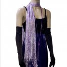 Black Purple 1920s Great Gatsby Flapper Dress Roaring 20s & Accs M