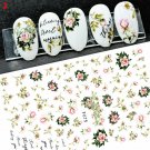 Nail Stickers Butterfly Flower Nail Art Waterproof Transfer Decal model F6#2
