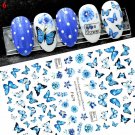 Nail Stickers Butterfly Flower Nail Art Waterproof Transfer Decal model F6#6