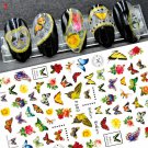 Nail Stickers Butterfly Flower Nail Art Waterproof Transfer Decal model F6#7