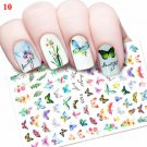Nail Stickers Butterfly Flower Nail Art Waterproof Transfer Decal model F6#10