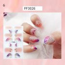 Nail Stickers Butterfly Flower Nail Art Waterproof Transfer Decal model FF3026