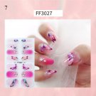 Nail Stickers Butterfly Flower Nail Art Waterproof Transfer Decal model FF3027