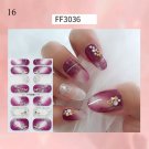 Nail Stickers Butterfly Flower Nail Art Waterproof Transfer Decal model FF3036