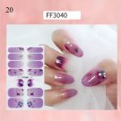Nail Stickers Butterfly Flower Nail Art Waterproof Transfer Decal model FF3040