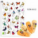 Nail Stickers Butterfly Flower Nail Art Waterproof Transfer Decal model YZW#10