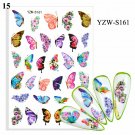 Nail Stickers Butterfly Flower Nail Art Waterproof Transfer Decal model YZW#15