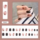 24Pcs Fake False  Nails with Designs Press Full Cover #R643