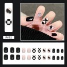 24Pcs Fake False  Nails with Designs Press Full Cover #R652