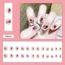 24Pcs Fake False  Nails with Designs Press Full Cover #R664