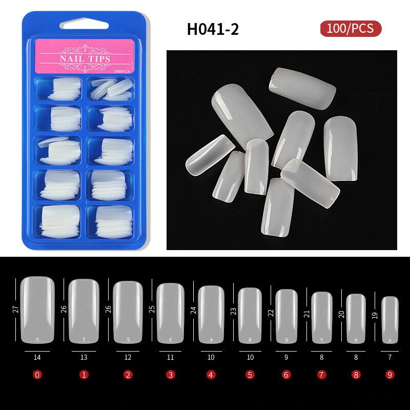 100Pcs HalfFull Cover Nails Artificial False Nail Tips Model #2