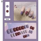 24pcs Short Fake Nails Mode #5 Press on Full Cover False Nails
