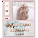 24pcs Short Fake Nails Mode #18 Press on Full Cover False Nails