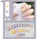 24pcs Short Fake Nails Mode #19 Press on Full Cover False Nails