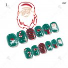 24PCS Kids Christmas Fake Nails Press On Model #01