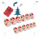 24PCS Kids Christmas Fake Nails Press On Model #013